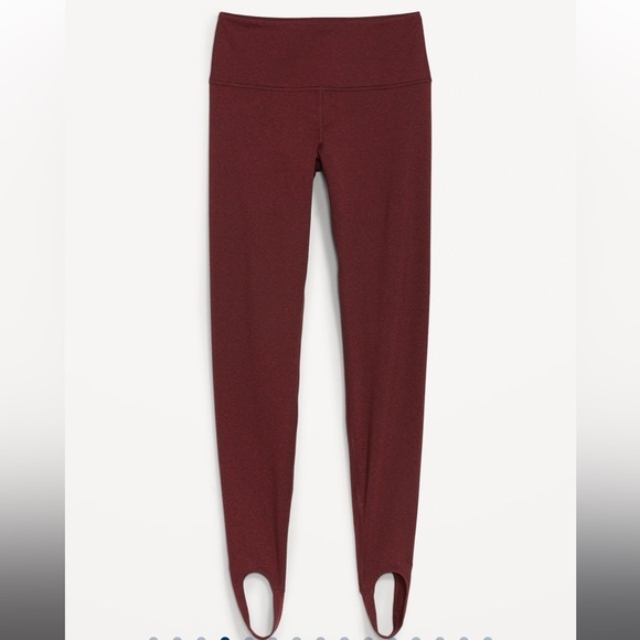NEW Old Navy Women High-Waisted CozeCore Stirrup Leggings, Heather Red-Size 3X - Picture 2 of 3
